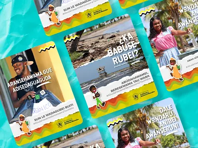 Campaña de Reciclaje dirigida al pueblo garífuna graphic design