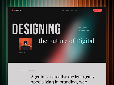 Digital Agency Website landing page template ui ux webs website
