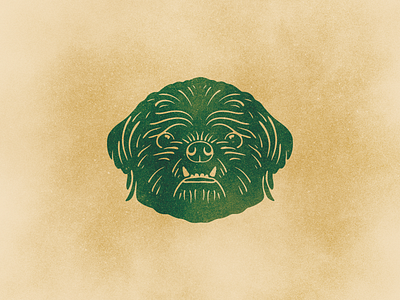 JOBIN bar bellingham brewery color burn dog face green illustration image trace llustrator logo mascot overlay photoshop procreate soft edges soft light tan texture vector