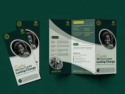Charity Foundation Trifold Brochure Design - Trifold a4 bannerdesign branding brochure brochure design cover coverletter design flayer flyer graphic design illustration trifold trifold brochure ui