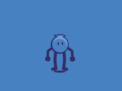 Blueberry Waving aftereffects animation branding character flat logo smooth