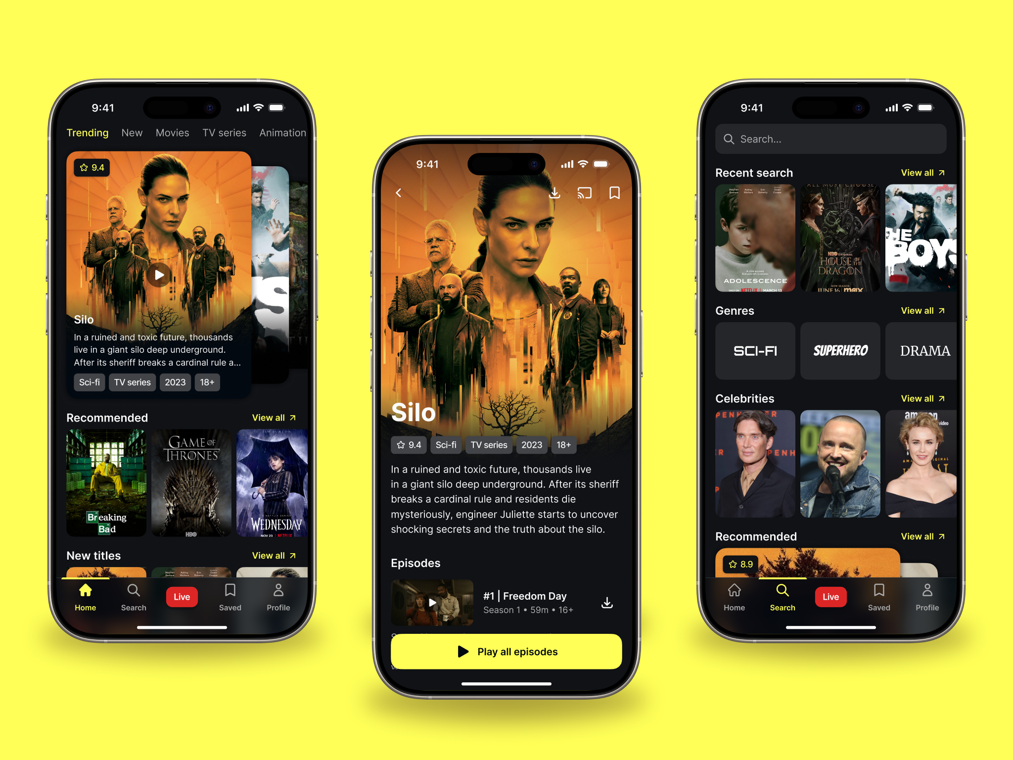 Movie & Series Streaming App ai animationapp content filmapp mobileappdesign movieapp personalizedrecommendations productdesign seriesstreaming streamingapp tvshows ui design uiux userexperience userinterface ux design videoapp watchmovies
