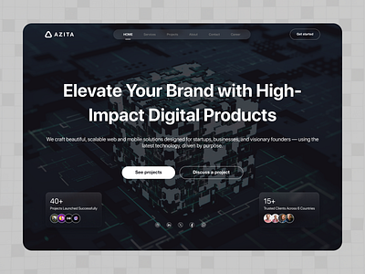 Azita Digital Agency Landing page digital agency homepage landing page ui design user interface ux design