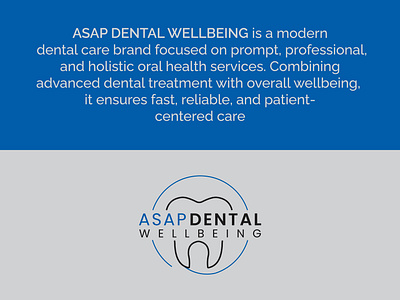 ASAP DENTAL WELLBEING LOGO BRANDING asapdental brandidentity cleandesign creativebranding dentalcliniclogo dentallogo dentistbrand designforhealth healthcarebranding logoinspiration medicallogo minimallogo modernlogodesign toothlogo wellbeingdesign