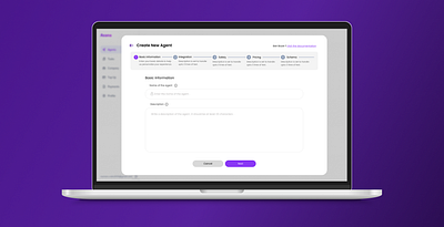 Redesign of New agent flow in Axana ai website ai flow form ui ux webdesign website
