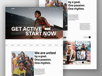 UX/UI design for website clean design hero interface landing landing page minimalism sport trand ui ux ux ui web web design