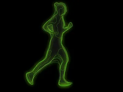 Running series - isolines 2 animation cavalryapp loop motion motion design motion graphics