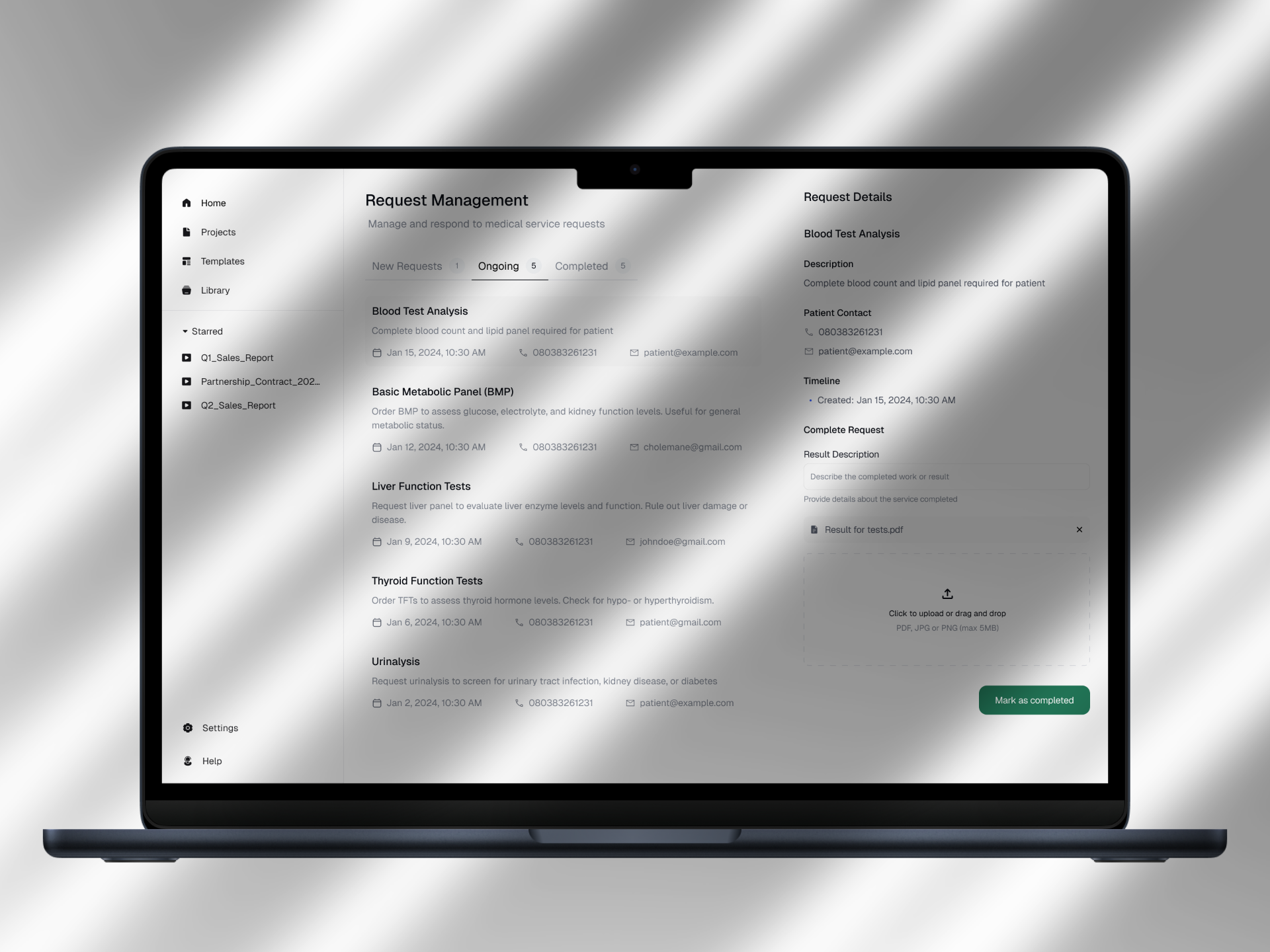 Vendor management Portal for health analysis admin agency dashboard design health medical ui vendor web web app