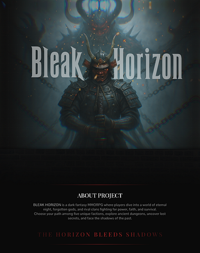 Website for MMORPG game 3d branding figma freelance game graphic design logo photoshop ui uiux web design website