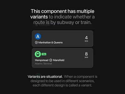 Transport Component Variants adaptive layout app branding branding components city transport clean cards design system icon integration metro schedule minimal approach modern transit modular interface product interface real time route display system design transport variants visual consistency