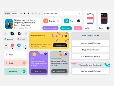 Playful Branding for Health App app identity brand consistency branding clean design colorful layout digital product feedback section health health app health branding mobile interface playful branding playful elements product visuals quiz block rounded buttons toggle design typography visual clarity