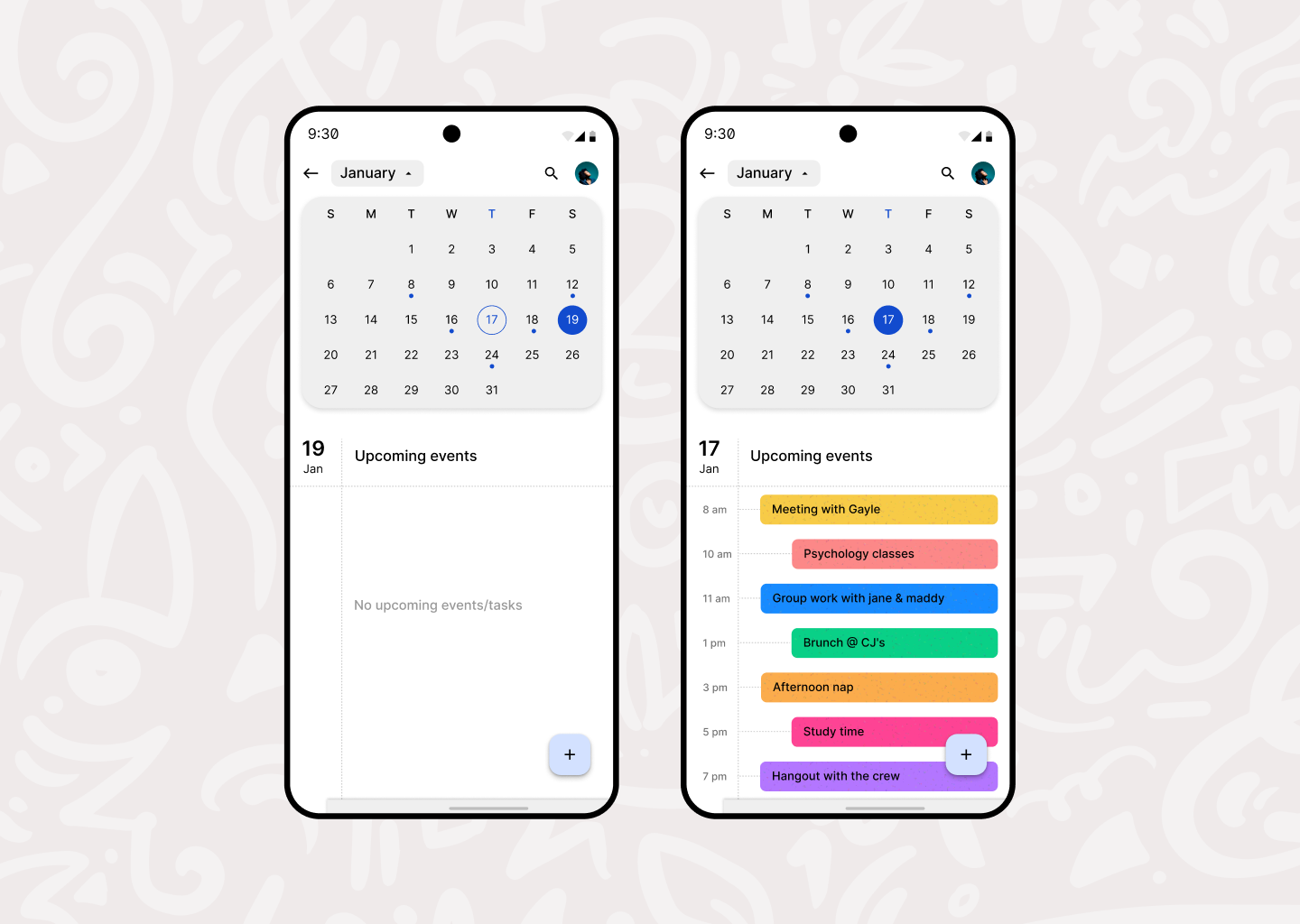 #DailyUI - Calendar calendar dailyui mobile app ui