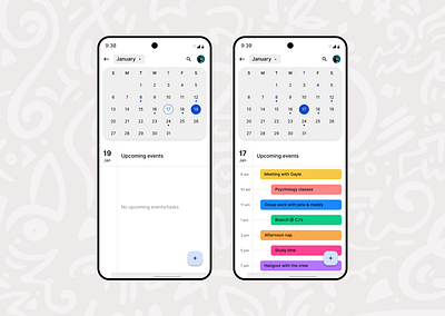 #DailyUI - Calendar calendar dailyui mobile app ui