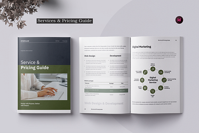 Service and Pricing Guide branding graphic design pricing sheet template