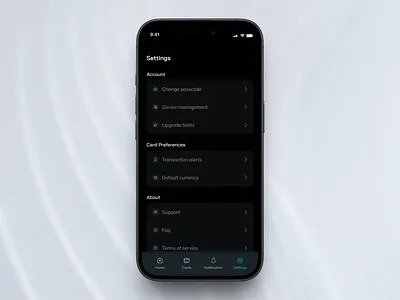 Web 3 App Settings app app design graphic design ui visual web3