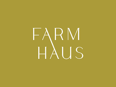 Farm Haus Logo a frame brand branding chic connection farm green haus housing identity letterforms logo multifamily rustic typography wordmark