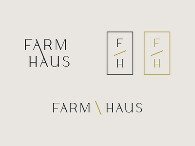 Farm Haus Logo System apartments brand branding chic farm haus identity logo mark responsive rustic system variations wordmark