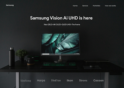 Samsung Galaxy One – A Bold Tech Landing Page ui