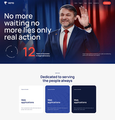 Veto - Politics, Campaign & Candidate WordPress Theme design illustration ui web design web development webdesign woocommerce wordpress wordpress theme wordpress themes