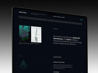 Raentrading™ alphamark branding branding studio corporate design creative studio dark ui finances financial fintech layout microinteractions minimal layout proprietary trading typography ui user interface web design web design agency website