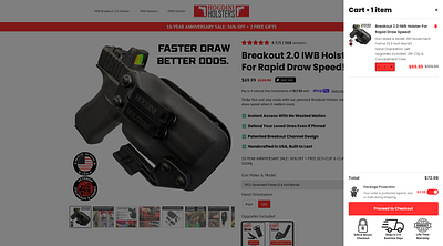 BreakoutGun With Drawer - Funnelish clone funnelish design designing funnel drawer figma funnelish funnel funnelbuilder funnelish product page sales funnel sales page