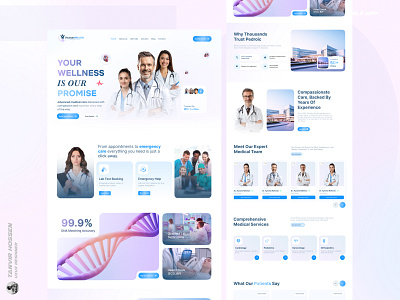 Healthcare Website Design cleanui dentist doctorappointment doctorbooking dribbble figmadesign healthcaredesign healthtech landingpage medicalui medicalwebsite modernui ui uiux uxinspiration webdesign