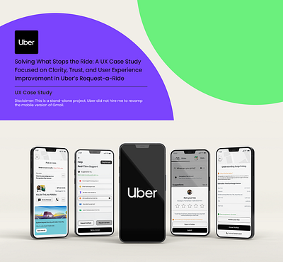 Uber Request-a-Ride: A UX Case for Clarity & Trust case study design figma mobile revampe uber ui ux ux design ux experience