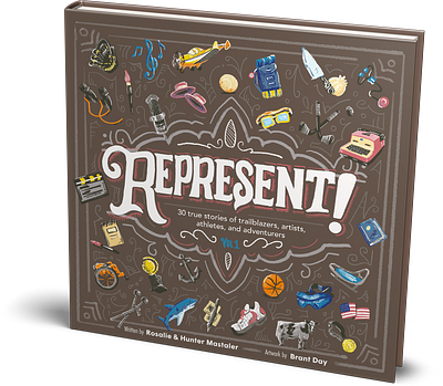 Represent: Vol 1 book book cover book illustrations design graphic design iconography icons illustration spot illustration