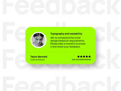 Feedback UI design branding design feedback graphic design hero section illustration logo review testimonials text typography ui vector website