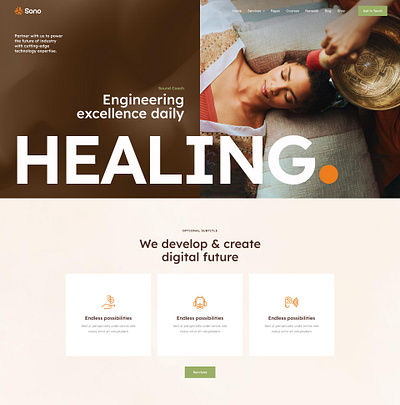 Sono - Sound Healing Therapy WordPress Theme blog business design illustration ui web design webdesign wordpress wordpress theme wordpress themes