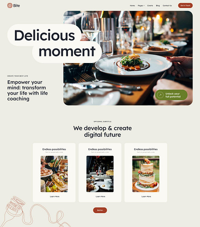 Bite — Catering, Wedding & Party WordPress Theme blog design illustration ui web design webdesign wordpress wordpress design wordpress theme wordpress themes