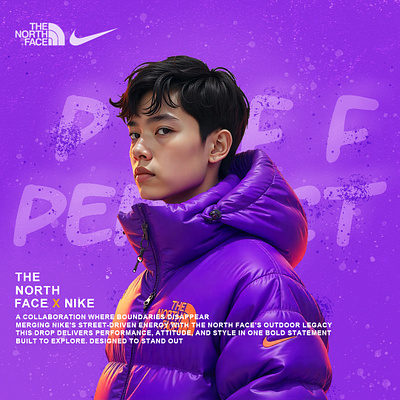 THE NORTH FACE X NIKE adobephotoshop design graphic design graphicdesign nikedesign photoshopdesign posterdesign social media post socialmediaposts streetweardesign thenorthface visualdesign