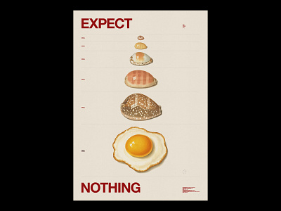 EXPECT NOTHING /512 clean design modern poster print simple type typography