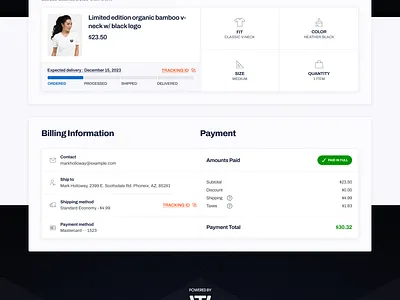 SYW, Order checkout order receipt sym