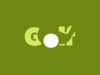 Golf | Typographical Poster golf graphic design graphics illustration poster shapes simple sport text typography