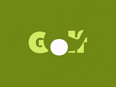 Golf | Typographical Poster golf graphic design graphics illustration poster shapes simple sport text typography