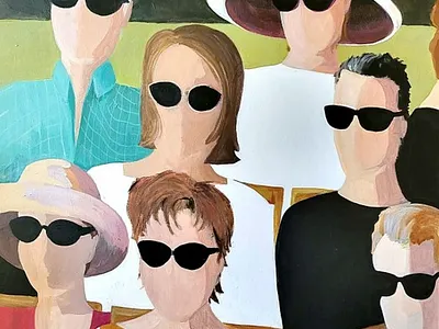 Faces in a crowd, video #3 branding faces in a crowd graphic design illustration logo paintings video