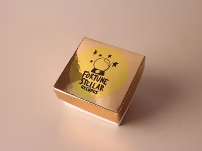 Gold Vinyl Crystal Ball-Themed Fortune Stellar Records gold vinyl stickers