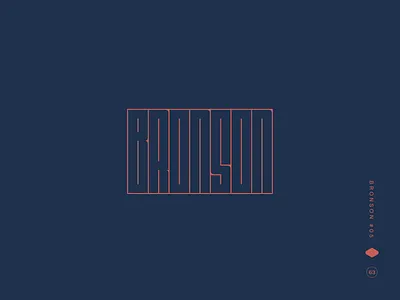 Bronson #5 abstract wordmark bold editorial type brutalist music logo darkwave identity experimental music logo graphic design hard techno logo design herb lubalin homage hidden message logo high contrast sans itc pioneer inspired modular type system monolithic typography stacked minimalist type techno artist branding typographic architecture typographic illusion ultra condensed logotype underground club branding vinyl cover typography