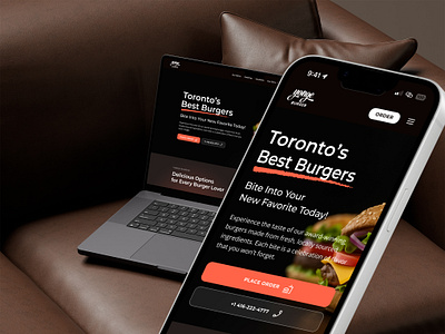 Restaurant "Yonge Bugrer" mobile responsive ui ux