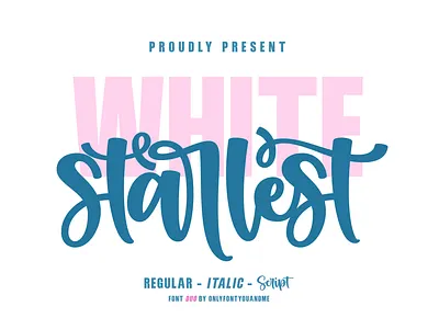 WHITE STARLEST design font graphic design illustration logo typography
