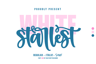 WHITE STARLEST design font graphic design illustration logo typography
