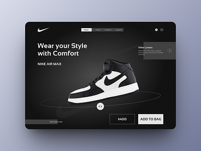 Nike Shoe Store – Clean and Modern eCommerce Website UI cleanwebdesign darkui ecommerceui fashionwebsite figmadesign footweardesign landingpagedesign minimalui modernecommerce nikewebsite productpagedesign productshowcase responsiveweb retailui shoestoredesign sneakerstore sneakerwebsite sportswearui uiuxdesign webdesigninspiration