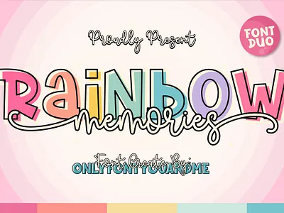 RAINBOW MEMORIES design font graphic design illustration logo typography