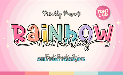 RAINBOW MEMORIES design font graphic design illustration logo typography