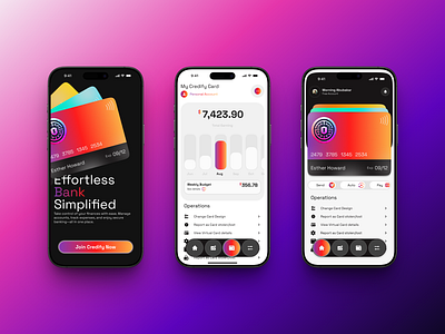 Dark Mode Banking App – Clean & Modern Fintech UI appinterface bankingapp cleanappdesign darkmodeui darkui figmadesign financeappdesign financialapp fintechdesign fintechui iosappdesign minimalappdesign mobileappui mobilebanking modernui moneymanagementapp neobankdesign securebanking uiuxdesign uxdesign