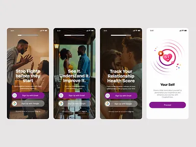 Mobile UI Onboarding Exploration ui