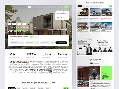 Real Estate Website apartment architecture website booking design home house landing page landlord modern real estate ui ux villa