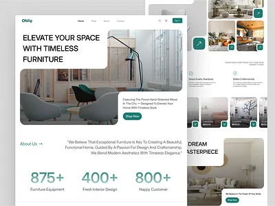 Obliq - E-commerces Website apartment architecture building company landing landing page minimalis modern professional properties property real estate simple swiss ui ux web design website