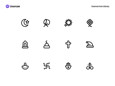 Religion - Uxercon Icon Library animation belief culture design faith figma god icon iconography logo prayer religion religion icon religious spiritual ui uiux ux uxercon worship